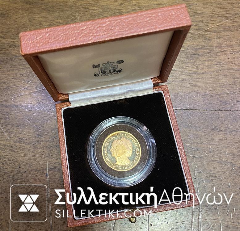 JAMAICA 250 Dollars 1983 Proof